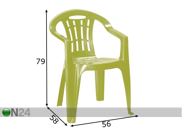 Садовый стул Keter Mallorca, светло-зелёный размеры