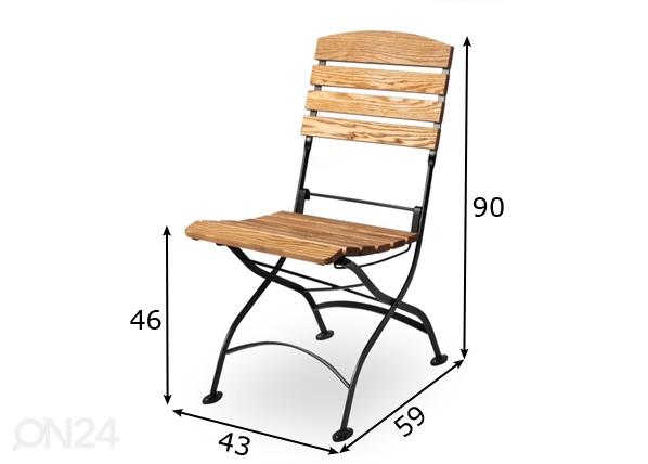 Садовый стул Linda размеры