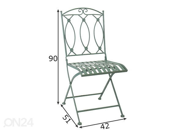 Садовый стул Mint размеры
