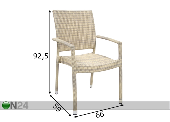 Садовый стул Wicker-3 размеры