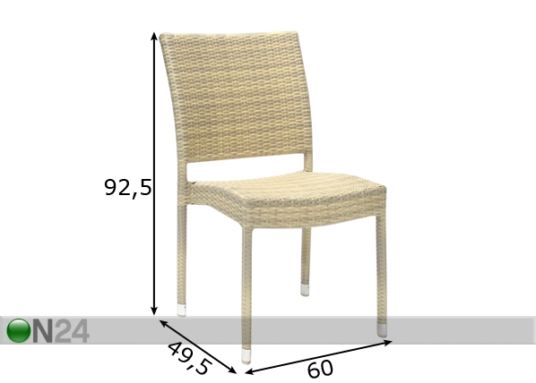 Садовый стул Wicker-3 размеры