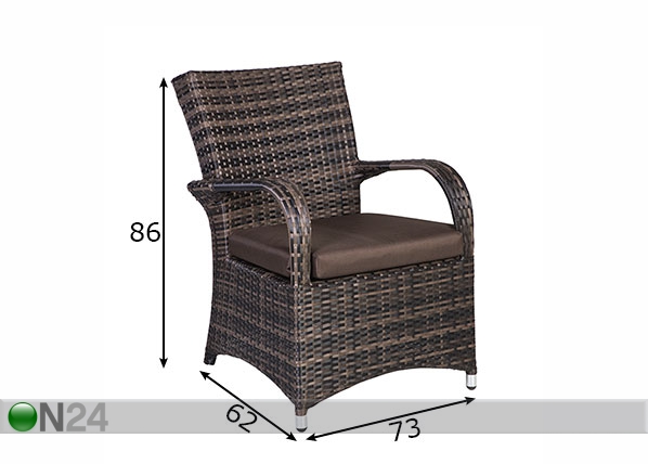 Садовый стул Wicker-5 размеры