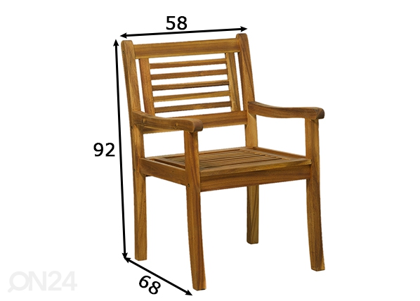 Садовый стул, акация размеры