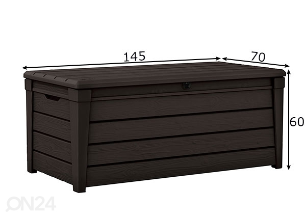 Садовый ящик для хранения Keter Brightwood, коричневый размеры