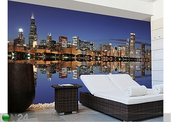 Самолкеющиеся фотообои Chicago Reflection 270x360 cm