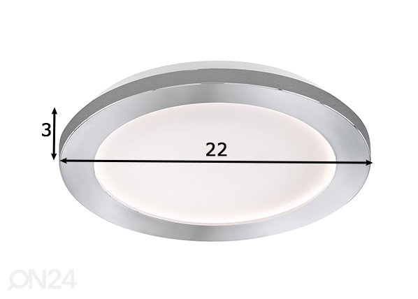 Светильник для ванной Gotland LED Ø22 cm, хром размеры