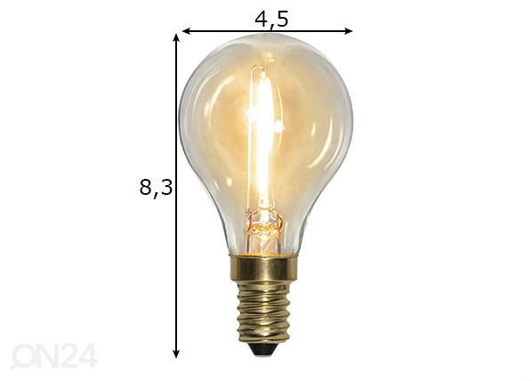 Светодиодная лампа E14 0,8 Вт размеры