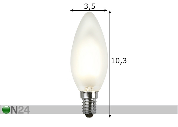 Светодиодная лампа E14 1,5 Вт размеры