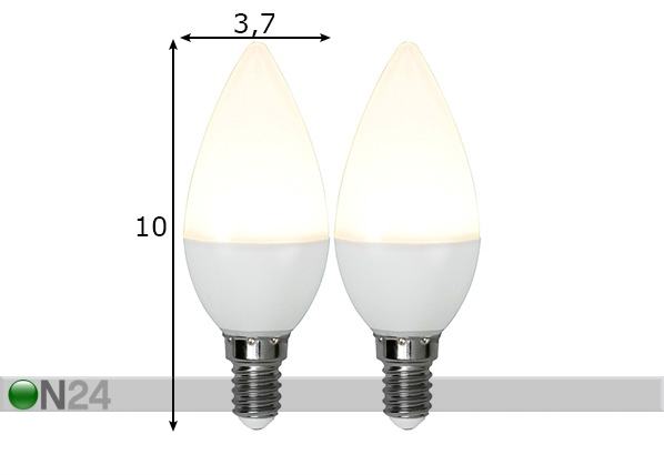 Светодиодная лампа E14 3 Вт (2 шт.) размеры