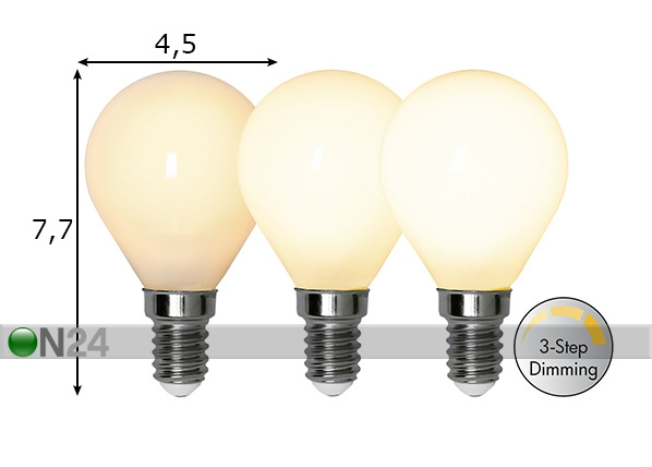 Светодиодная лампа E14 4 Вт размеры
