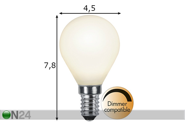Светодиодная лампа E14 5 Вт размеры