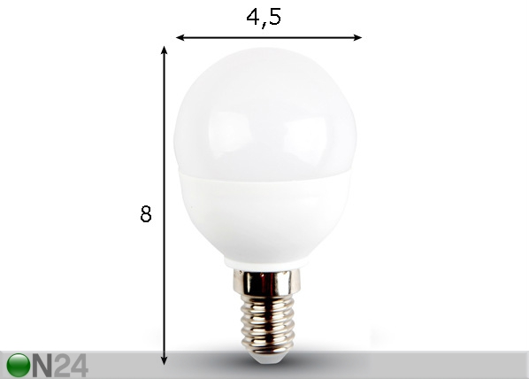 Светодиодная лампа E14 6 Вт 3 шт размеры
