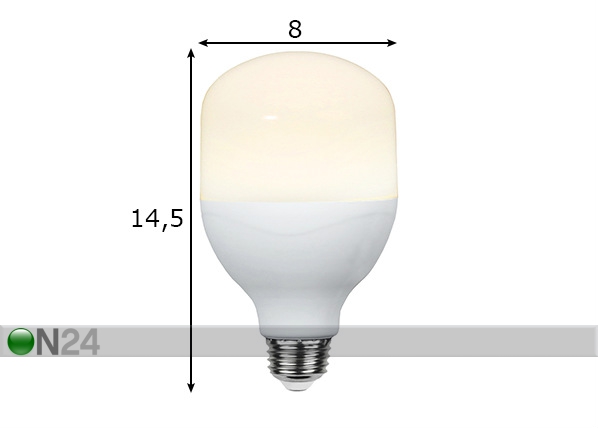 Светодиодная лампа E27 18 Вт размеры