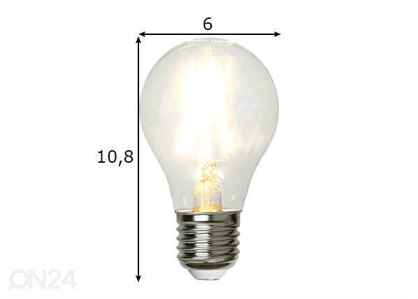 Светодиодная лампа E27 2 Вт размеры