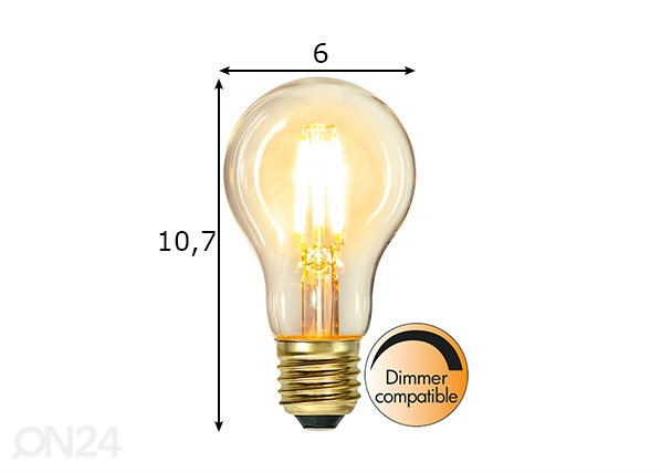 Светодиодная лампа E27 4 Вт размеры