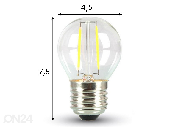 Светодиодная лампа E27 4 Вт 3шт размеры