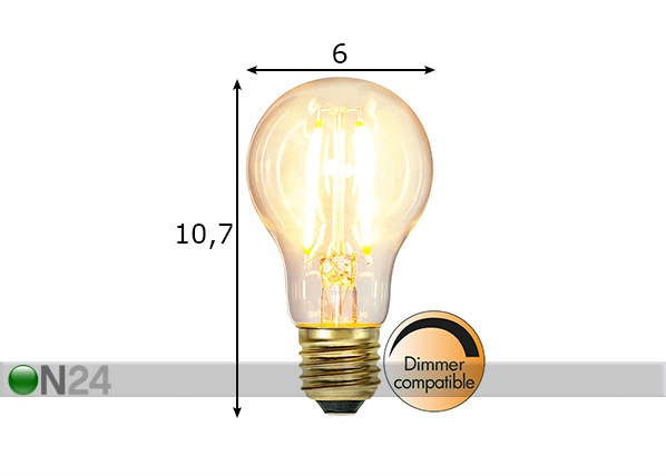 Светодиодная лампа E27 6 Вт размеры