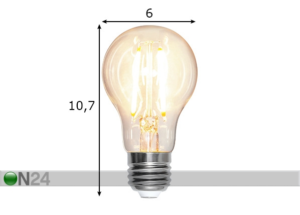 Светодиодная лампа E27 7 Вт размеры