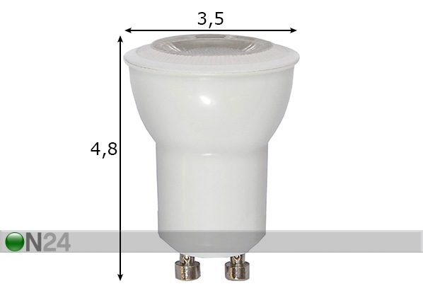 Светодиодная лампа GU10 4 Вт размеры