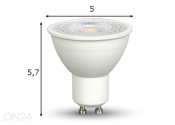 Светодиодная лампа GU10 7 Вт 3 шт размеры