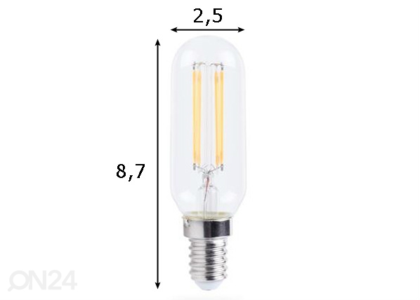 Светодиодная лампа с нитью накаливания E14 2 Вт размеры