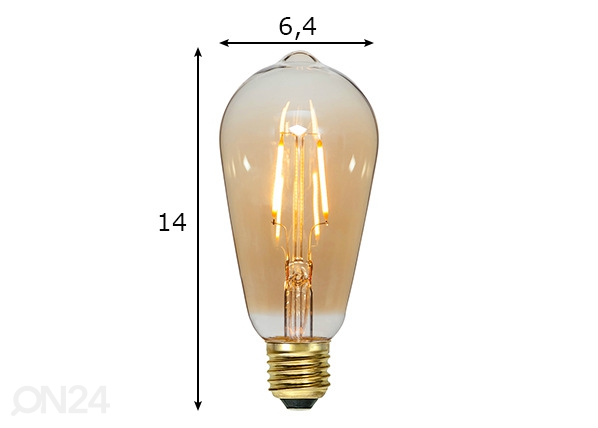 Светодиодная лампочка E27 2,3 Вт размеры