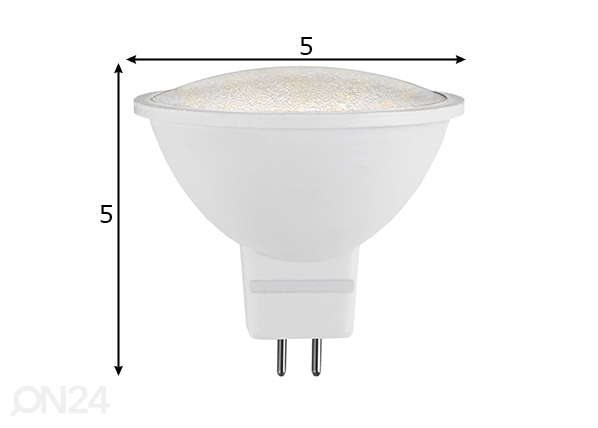 Светодиодная лампочка для точечного светильника GU5,3 3,3 Вт размеры