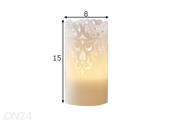 Светодиодная свеча Clary, белая размеры