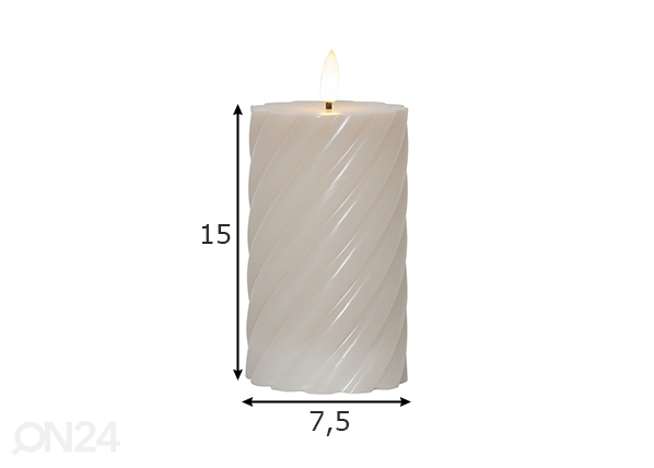 Светодиодная свеча Flamme Swirl размеры