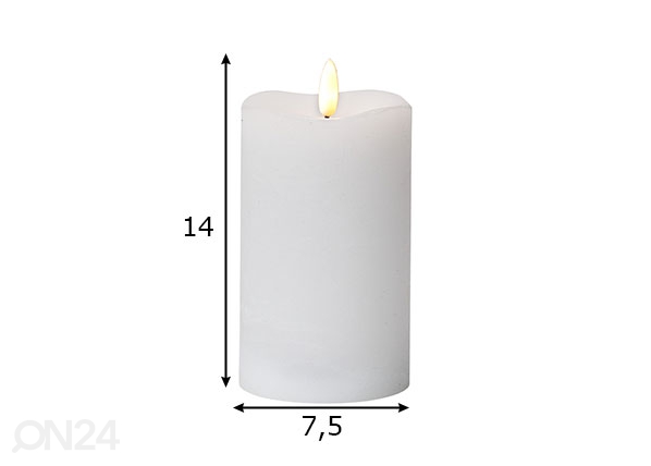 Светодиодная свеча Flamme, белая размеры