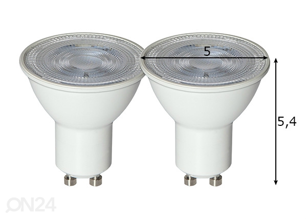 Светодиодные лампочки GU10 2 Вт 2 шт размеры