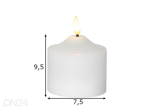 Свеча Flamme 9,5 cm размеры