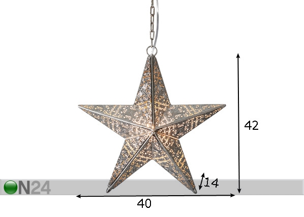 СвМеталлическая звезда Agadir размеры