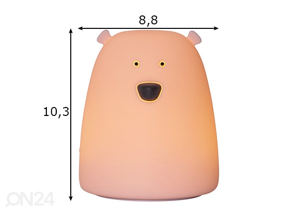 Сенсорный ночник Big Bear, розовый размеры