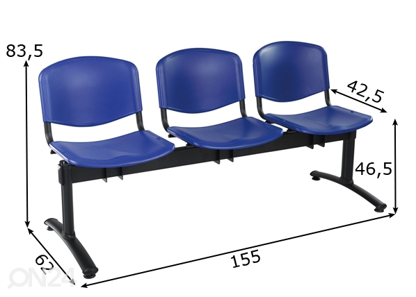 Скамья для конференций Benches Iso размеры