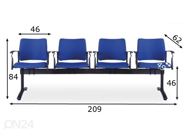 Скамья для конференций Rocky Benches размеры