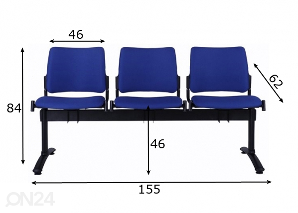 Скамья для конференций Rocky Benches размеры