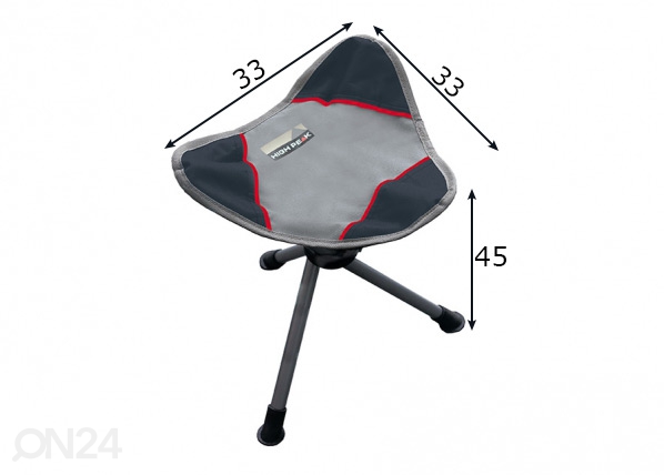 Складной походный стул High Peak Tarifa серый / темно-серый размеры