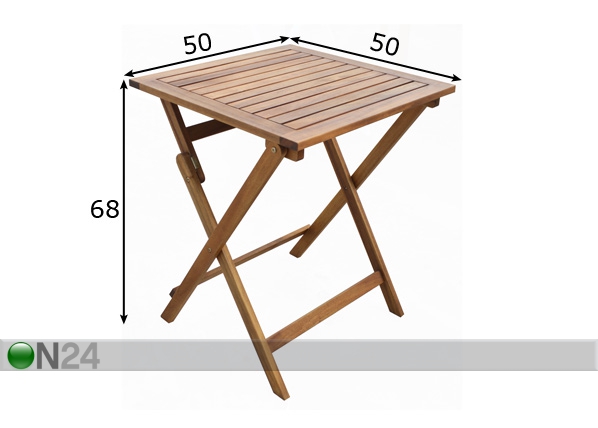 Складной садовый стол Siena размеры
