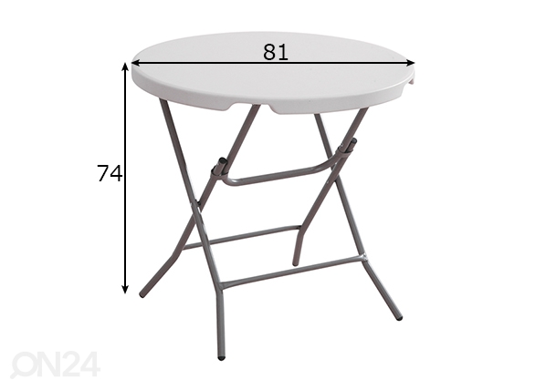 Складной стол Ø 81 см размеры