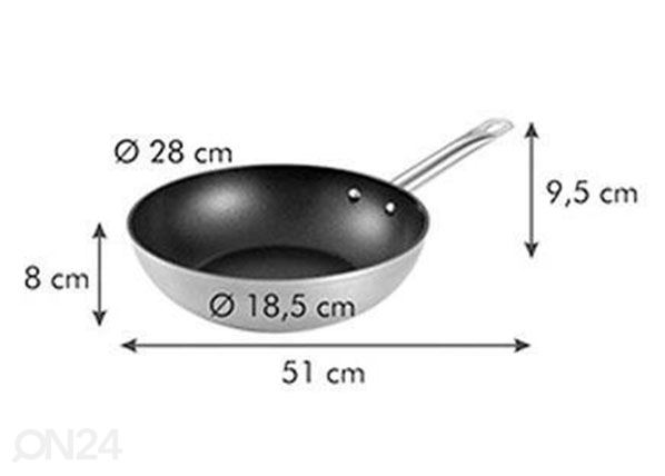 Сковорода-вок Tescoma Grandchef Ø 28 см размеры