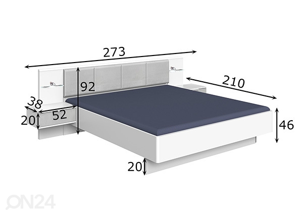 Спальный комплект 160x200 cm размеры
