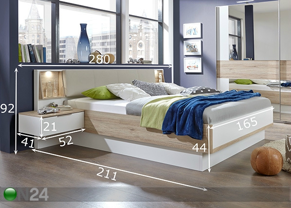 Спальный комплект Montreal 160x200 cm размеры