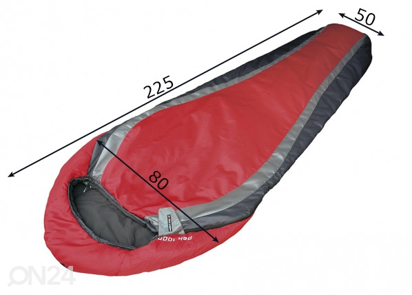 Спальный мешок High Peak Pak 1000 красный / темно-серый / серый размеры