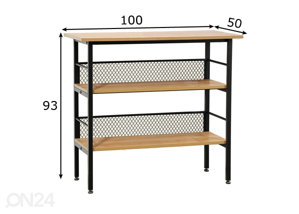 Стеллаж / консольный стол размеры