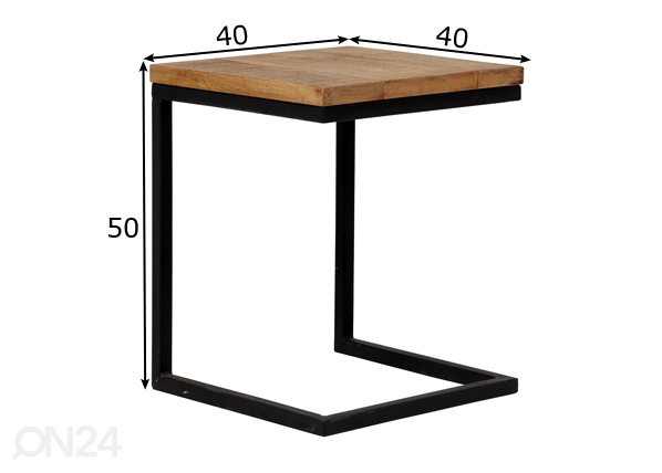 Столик Iron 40x40 cm размеры