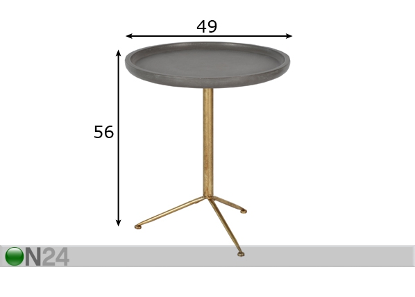 Столик Lova Ø49 cm размеры