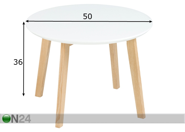 Столик Molina Ø 50 cm размеры