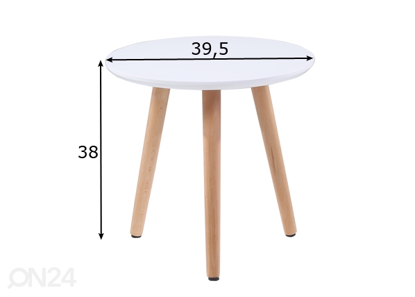 Столик Oliver Ø 39,5 cm размеры