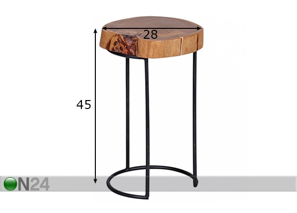 Столик / постамент Akola Ø 28xh45 cm размеры
